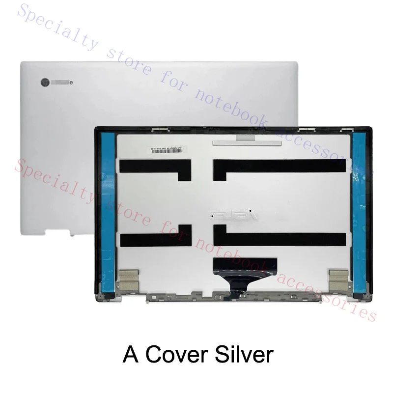For Chromebook Flip C435TA C434TA-DS588 Laptop Top Back Cover Palmrest Bottom Upper Case Silver shell