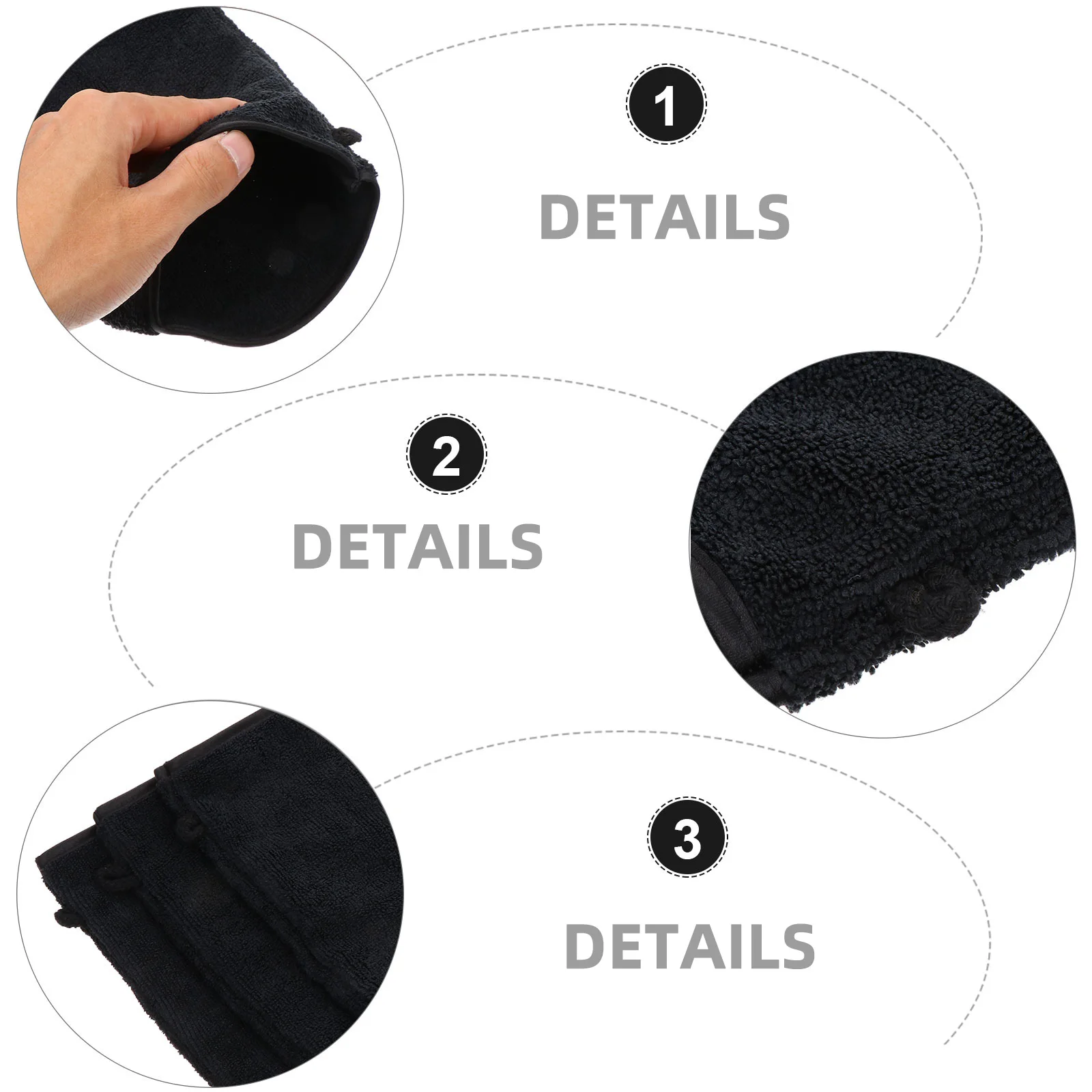 

3pcs Microfiber Cleaning Gloves Soft Makeup Remover Puff Facial Cleansing Tool Face Washing Mitts Beauty Gloves Travel Size