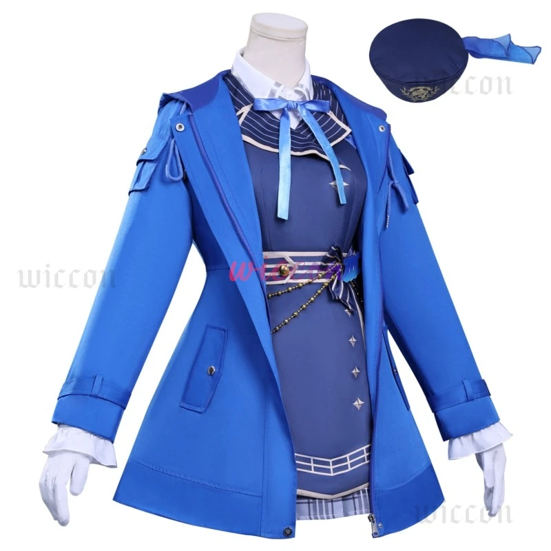 Vtuber Amagai Ruka Косплей Костюм Парик Пальто Платье Юбка Женский Костюм Парик Обувь Полный Комплект Хэллоуин Карнавальная Вечеринка Для Женщин