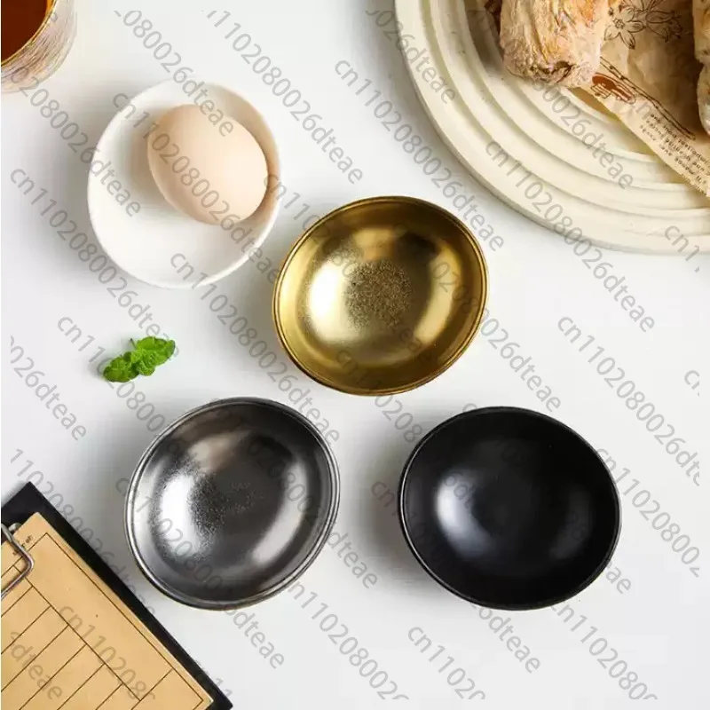 Ingot Bowl Egg-shaped Ceramic Food Plate Soy Sauce Vinegar Taste Small Vegetable Plate Hot Pot Dipped In Water Seasoning