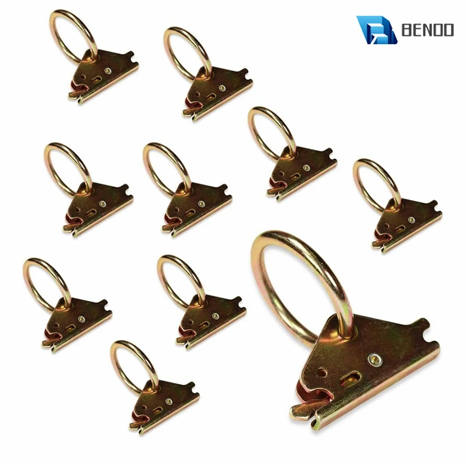 BENOO 2/4/8/12แพ็ค E-Track O-แหวน Tie-Down Anchors สำหรับ E-Track Tie-Down Secure Cargo ใน Enclosed Flatbed