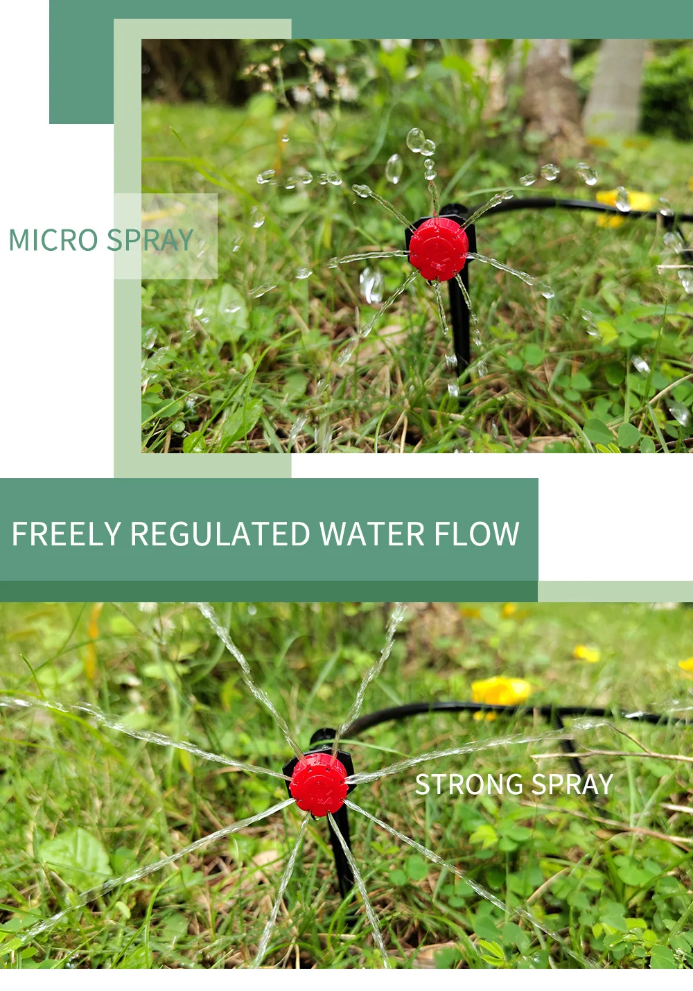 OASIS 50M-5M DIY Tropfbewässerungssystem Automatische Bewässerung Gartenschlauch Micro Drip Bewässerungssets mit verstellbaren Tropfern – Detail 6