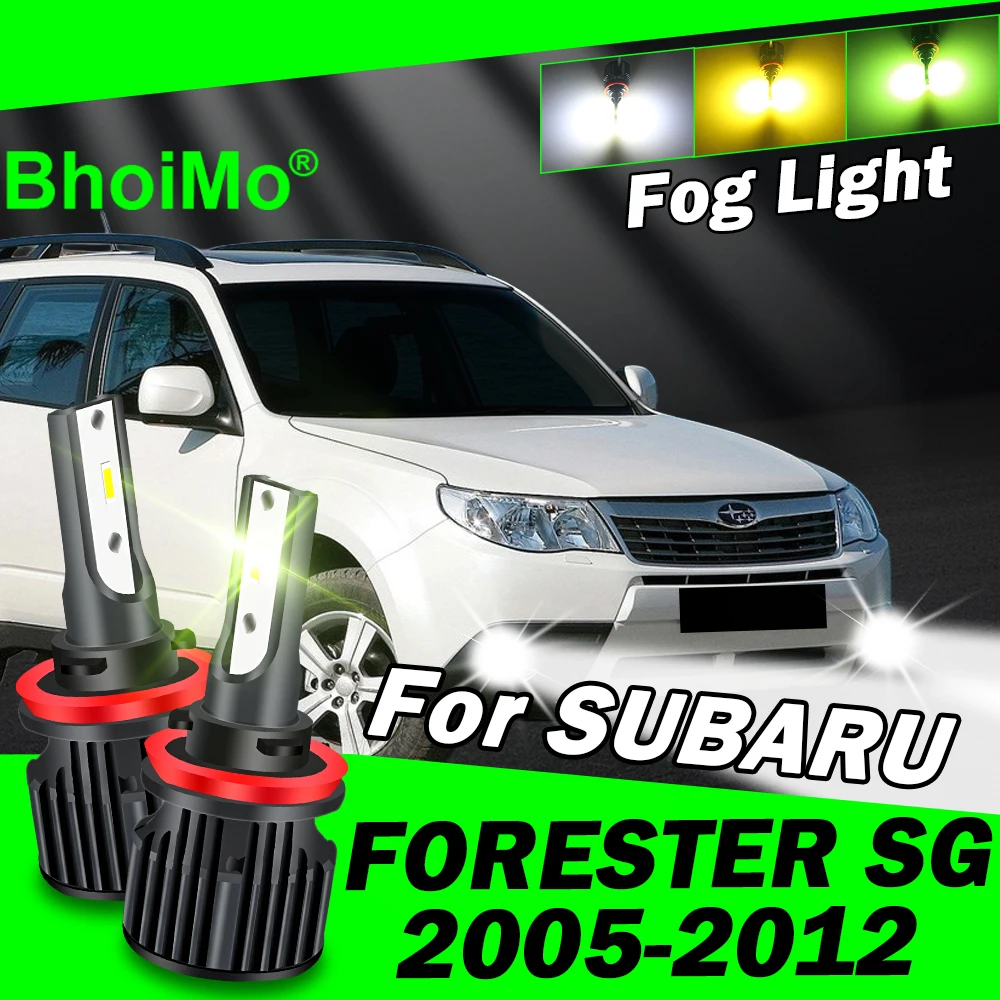 

BhoiMo Front Fog Light Lamp For SUBARU FORESTER SG Bulb 2005 2006 2007 2008 2009 2010 2011 2012 Led