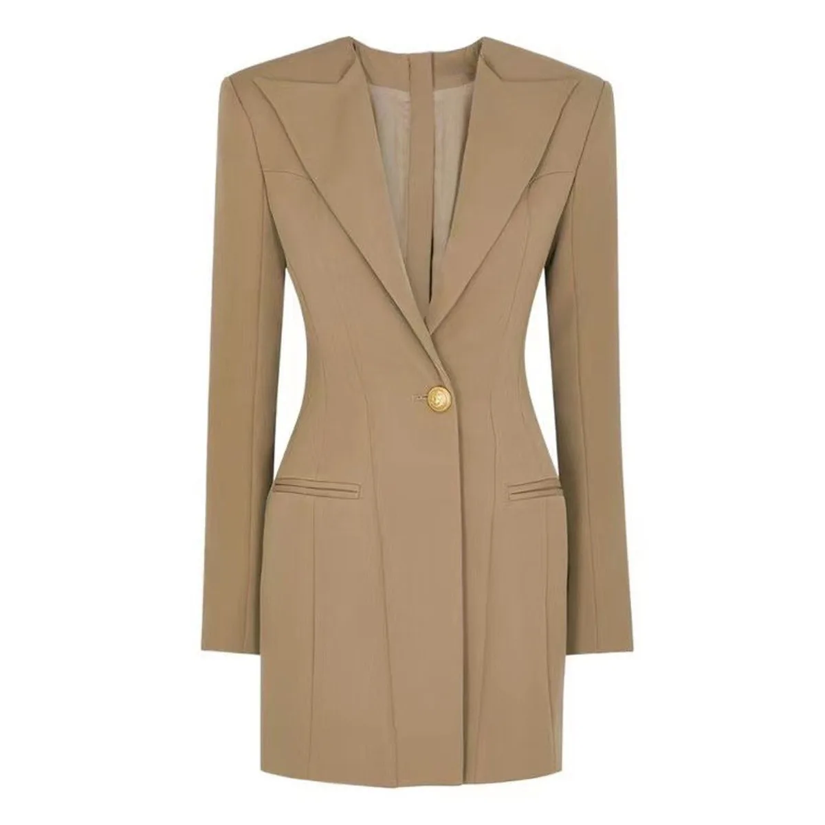 Office Lady Classy Design Blazer Dress 3 colori colletto dentellato Mini lunghezza aderente abbigliamento donna