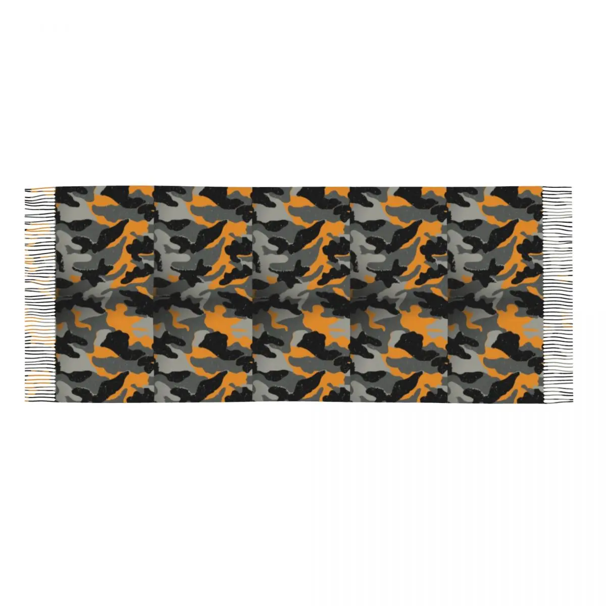 Tiger Stripe Camouflage Black Camouflage Military Camo Tassel Scarf Women Soft Shawl Wrap Female Winter Fall Scarves