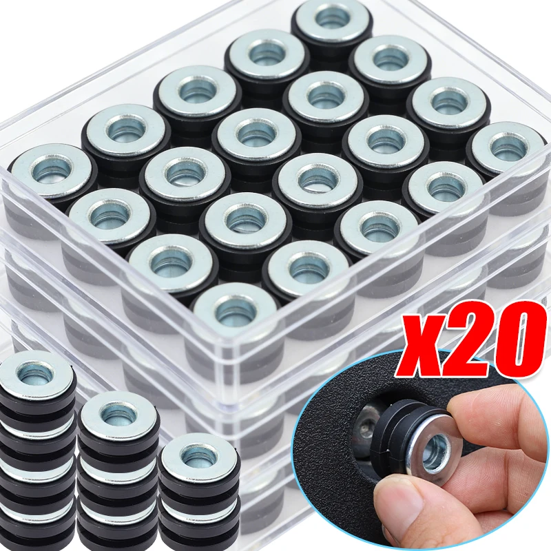 M6/M10 Motorcycle Rubber Grommet Kit Fairing Bolt Cushion Washer Steel Bushing Spacer for Honda Suzuki ATV Car Accessories