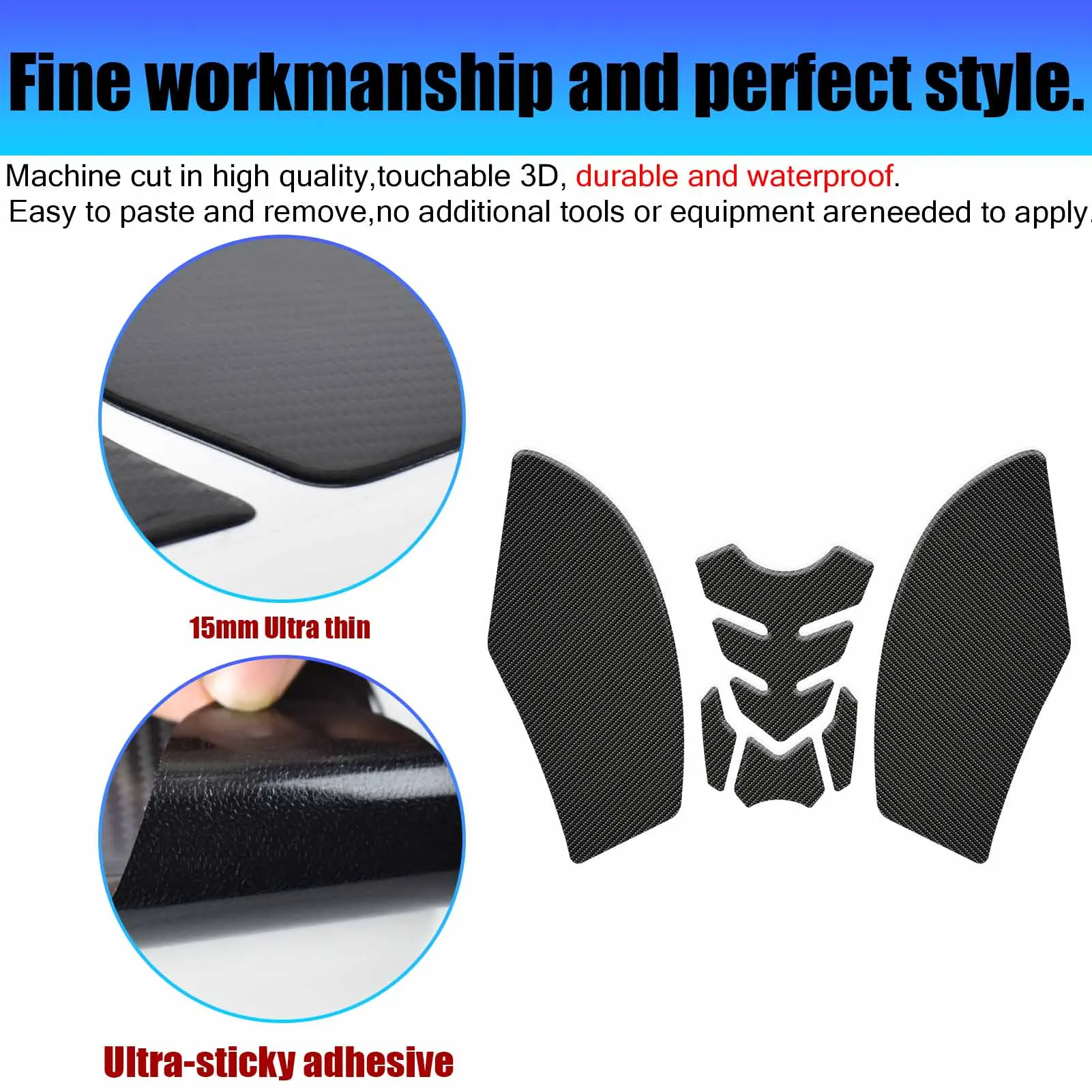 Motorcycle Tank Traction Side Pad For Suzuki Inazuma GW250 GW 250 Gas Fuel Knee Grip Decal Stickers Anti-Slip Protective - view 3