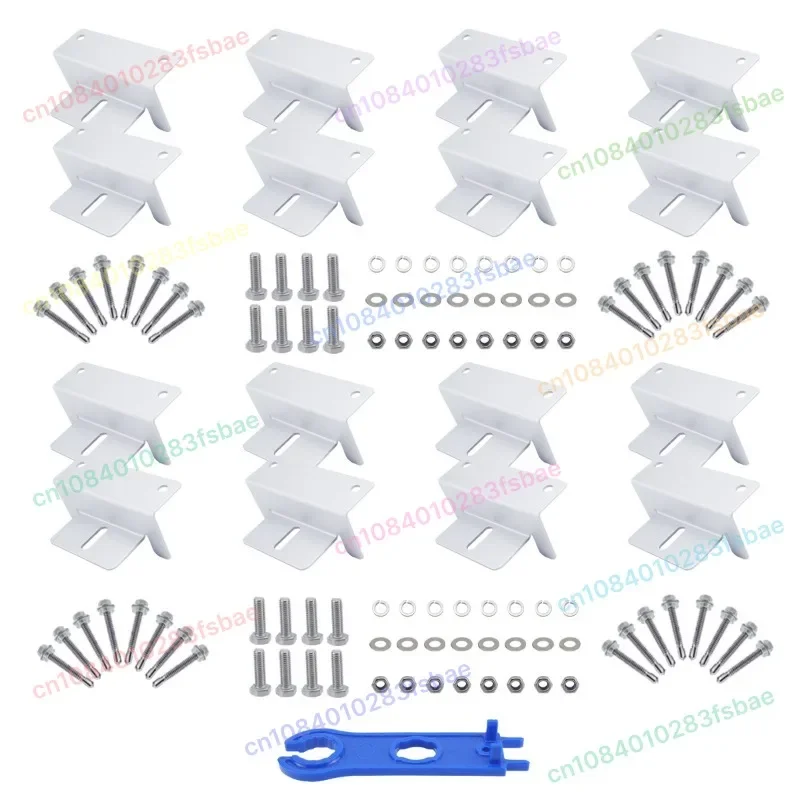 

Yacht Solar Photovoltaic Panel Installation Aluminum Alloy Z Bracket RV Accessories Set Of 4 =16