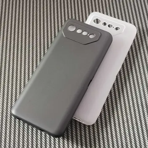 2PCS fosco transparente preto Silicone Shell para Asus ROG Phone 7 Ultimate TPU Case para Rog7 Ultimate Protective Back Cover