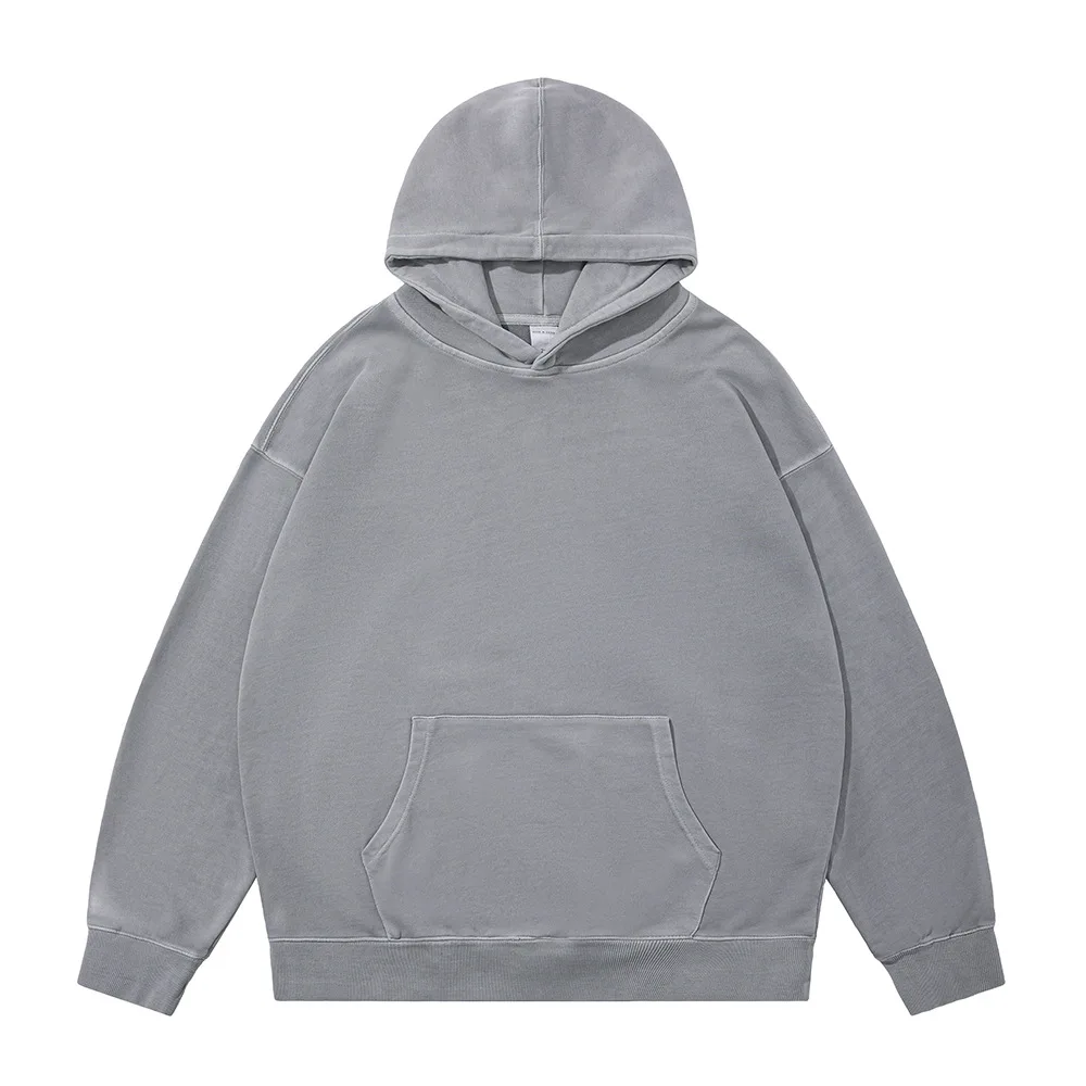 

2025 Autumn and Winter Trendy Brand 420G Heavy-duty Washing Dyeing Making Old Looped Hoodie Loose Fit for Men