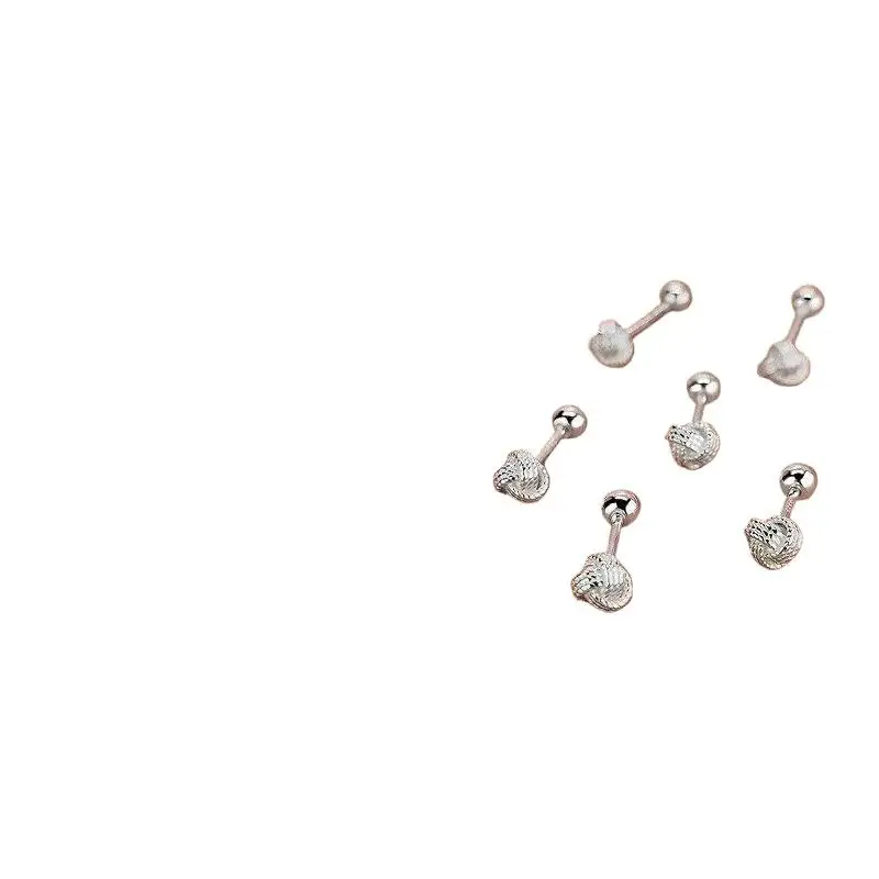 1 PCS Silver Knot Stud Earrings With Secure Screw Back Hypoallergenic Perfect For Daily Wear Sleeping Bathing Daily Occasions