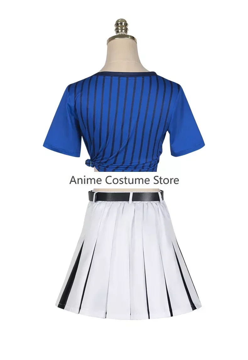 Bluelock Anime Teikoku ANRI falda superior de animadoras para mujer, disfraz de Cosplay para fiesta escolar, uniforme de actuación, atuendo diario, nuevo