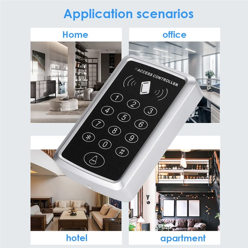 

AA08-EM4100 TK4100 RFID Keypad Access Control System Waterproof Outdoor Cover Keyfobs Door Opener For LOCK Keyboard