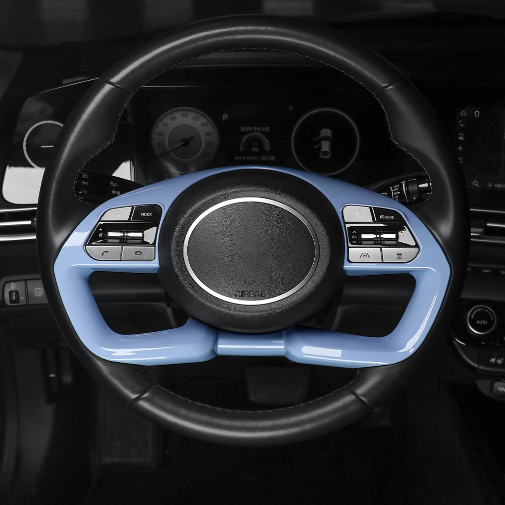 1PCS For Hyundai Elantra CN7/For Hyundai Tucson NX4 Car Interior Steering Wheel Decor Cover Trim Auto Tuning Styling Parts view 2