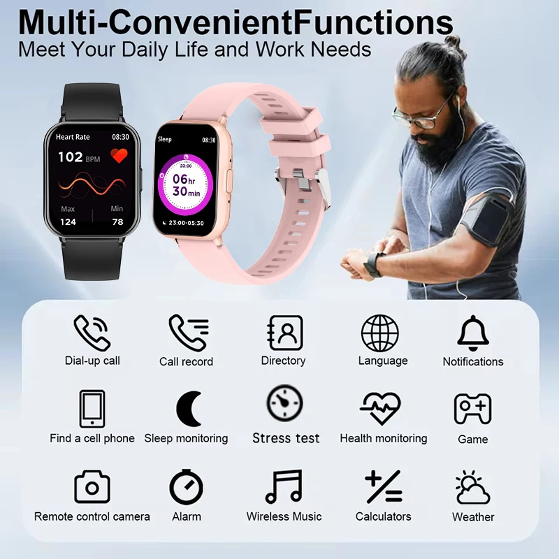 New Global Version For Xiaomi Redmi Smart Watch 1.83'' Display Men Women 100+ Sports Mode Heart Rate Bluetooth Call Smart Watch