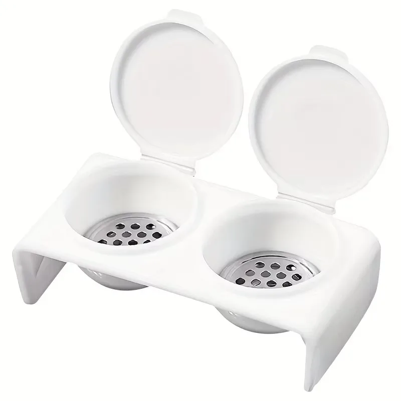 Nail Art Dual-Hole Brush Cleaning Cup Can Accommodate Various Liquids. Features a Double-Layer Lid Design to Prevent Liquid Evaporation
