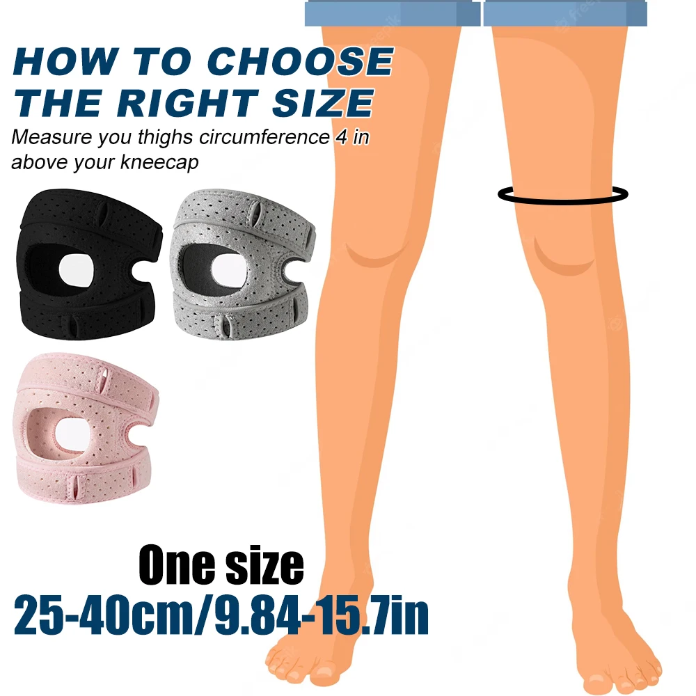 

1 шт. детский/подростковый наколенник с гелевыми подушечками для надколенника, регулируемые ремни, поддержка колена для детей и подростков для тренировок, бега, велоспорта и других видов спорта