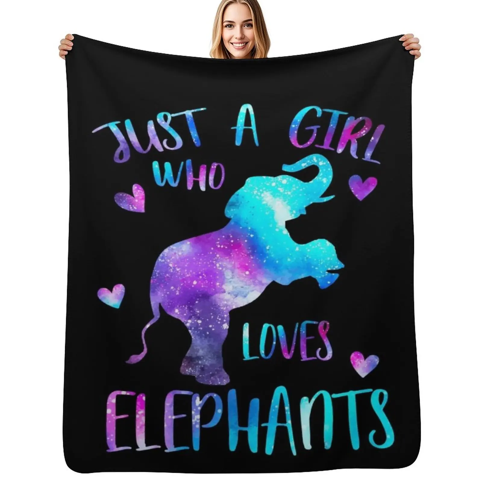 

Just a girl who loves Elephants Throw Blanket All Weather Soft Throw Blanket for Sofa