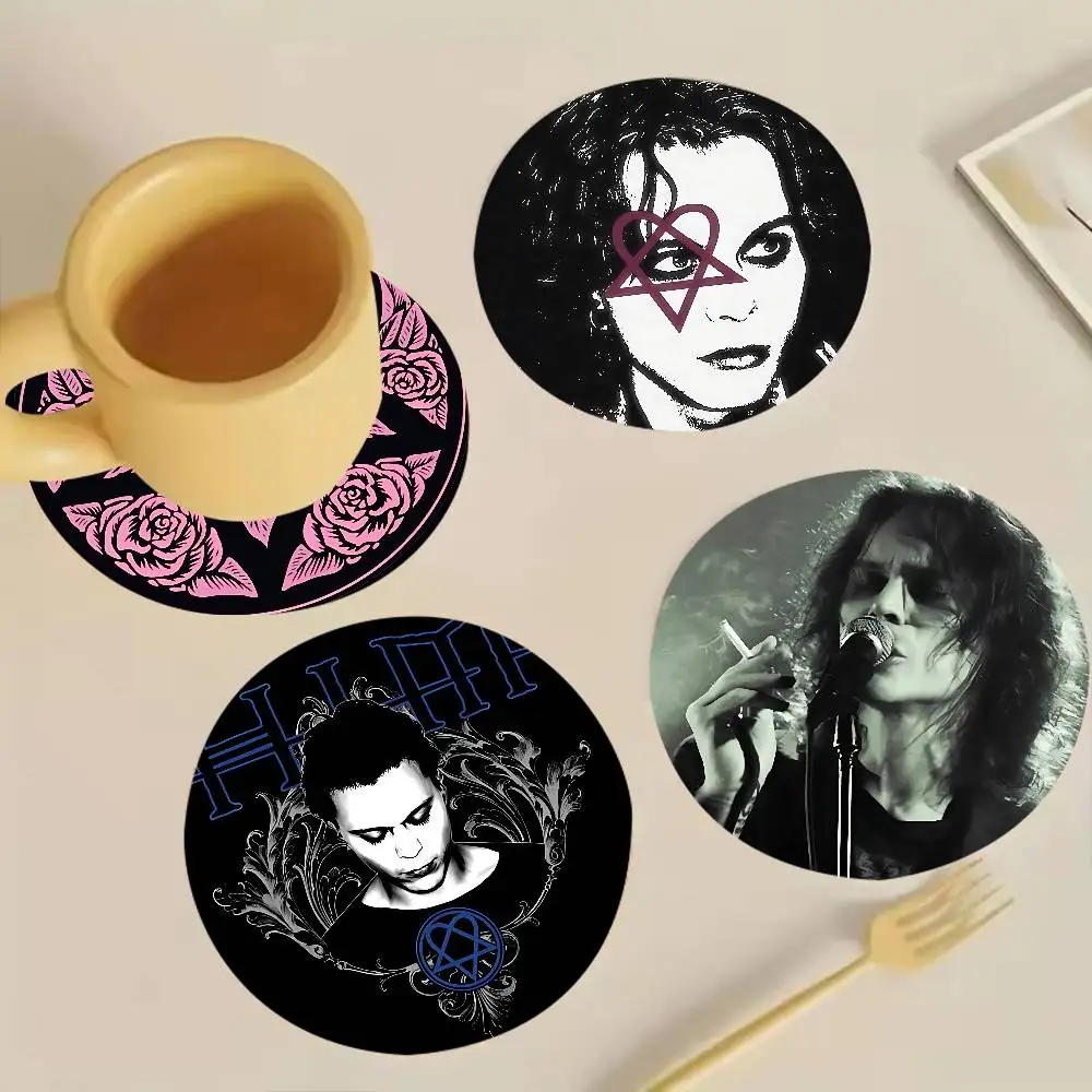 H-His Infernal Majesty Wooden Cup Mat Cappuccino Vodka Juice Water Coaster for Flower Shop