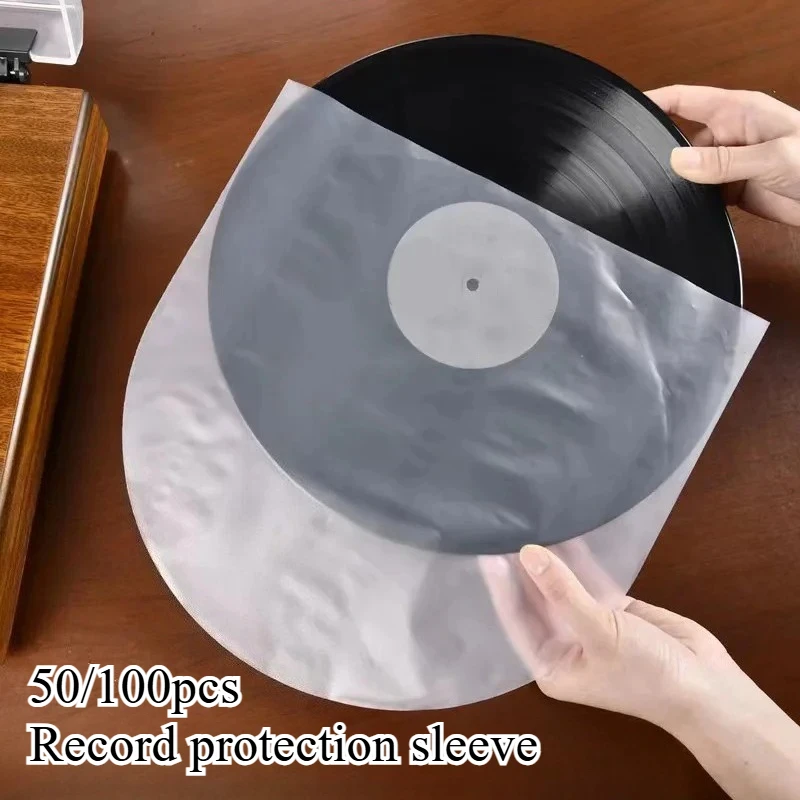 50/100pcs Record Protection Bags, Anti-static, OPP Material, Lined, for Audio Storage, Thickened 12-Inch Record Inner Bag