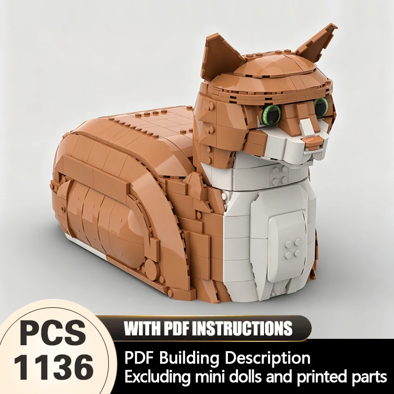 

Creators Animal Series Model MOC Building Bricks Orange Cat Modular Technology Gifts Holiday Assemble Children Toys Suit