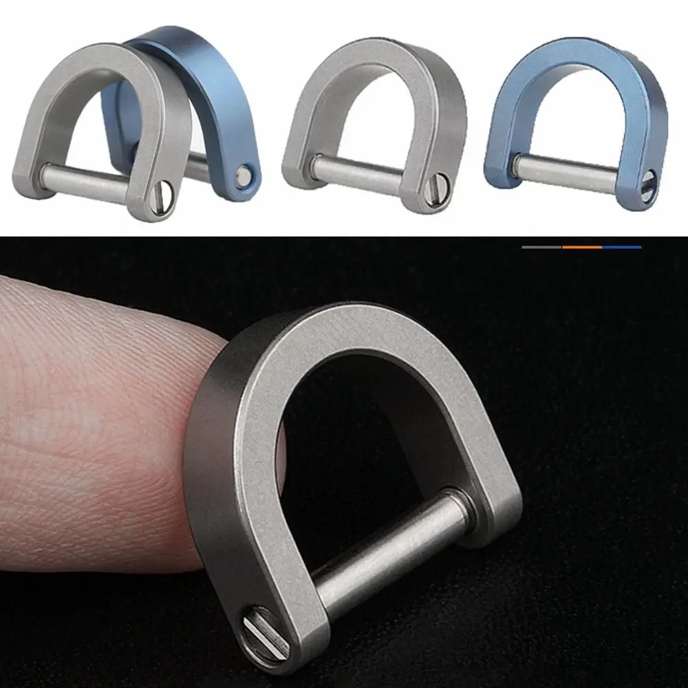 3 Sizes Horseshoes Buckles Titanium Alloy High Quality D Bow Staples Carabiner Outdoor Accessories