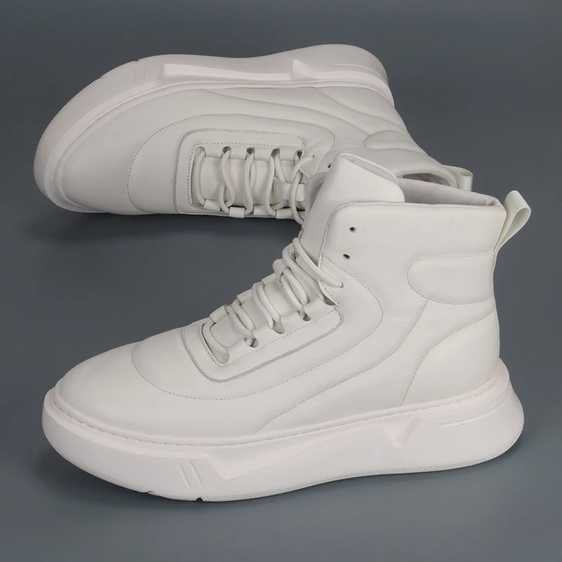 New White Thick Sole High Fashion Shoes Trend Fashion Personalized Versatile Comfortable Durable Daily Casual