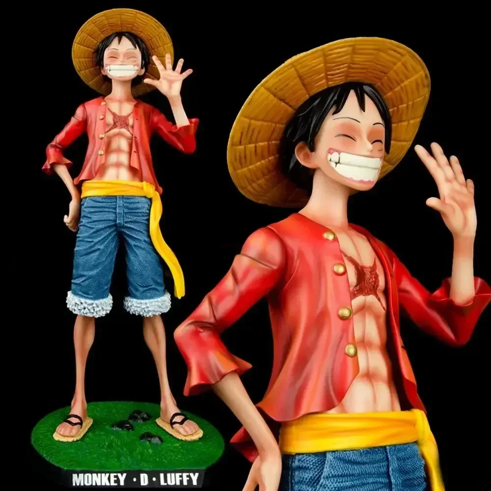 42.5cm  One Piece Monkey D. Luffy Straw Hat Gk Large 1/4 Big Anime Figures Doll Statue Model Ornament Decorative Birthday Gift