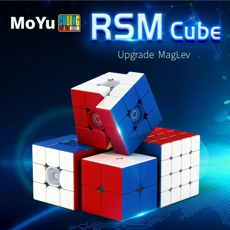 Picube-Cube Magique de Vitesse MoYu RS3M Maglev 3x3x3, Puzzle Magnétique de Vitesse, Jouets Meilong