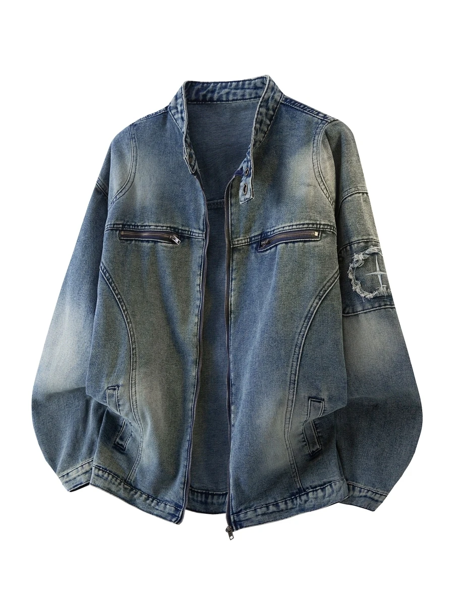 

Waed Vintage American Sle Men's Casual Loose Jeans Jaet Spring Autumn High Street Loose Fit Workwear Jaet Trendy