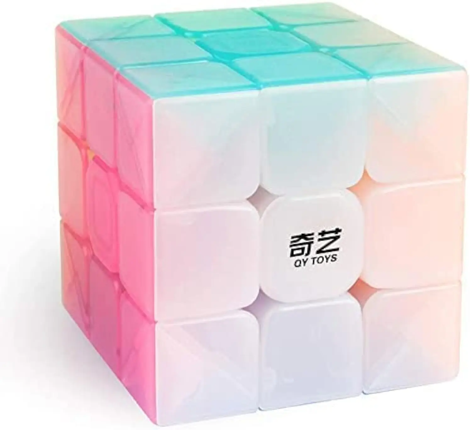 

Transparent Pastel Color 3x3 Speed Cube, Smooth Jelly Magic Puzzle for Kids & Adults