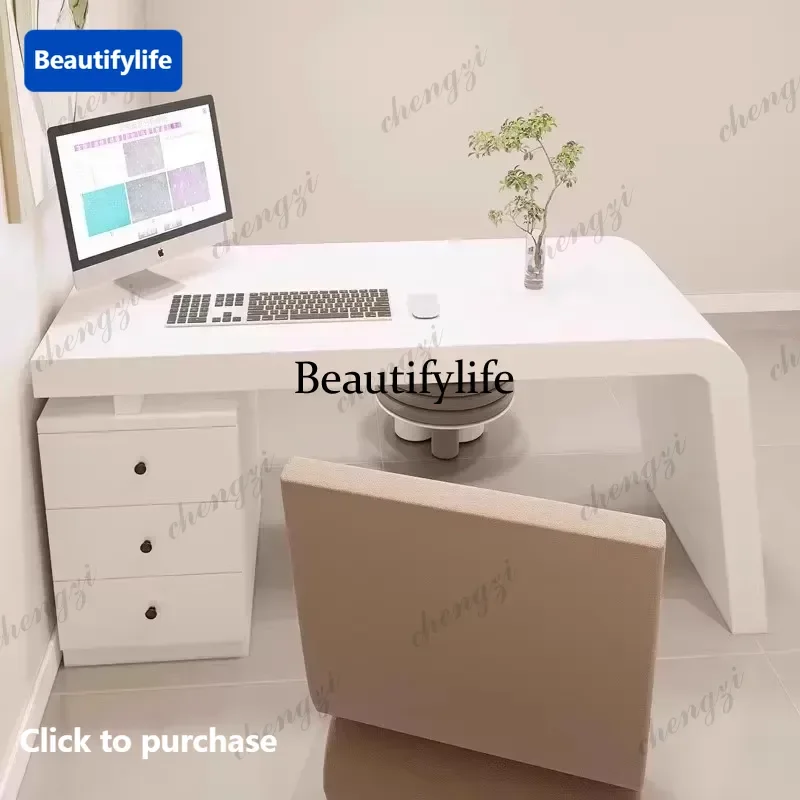 A68Minimalist Organizer Office Desk Shelves Creativity Long Straight Secretary Computer Desks Unusual Quality