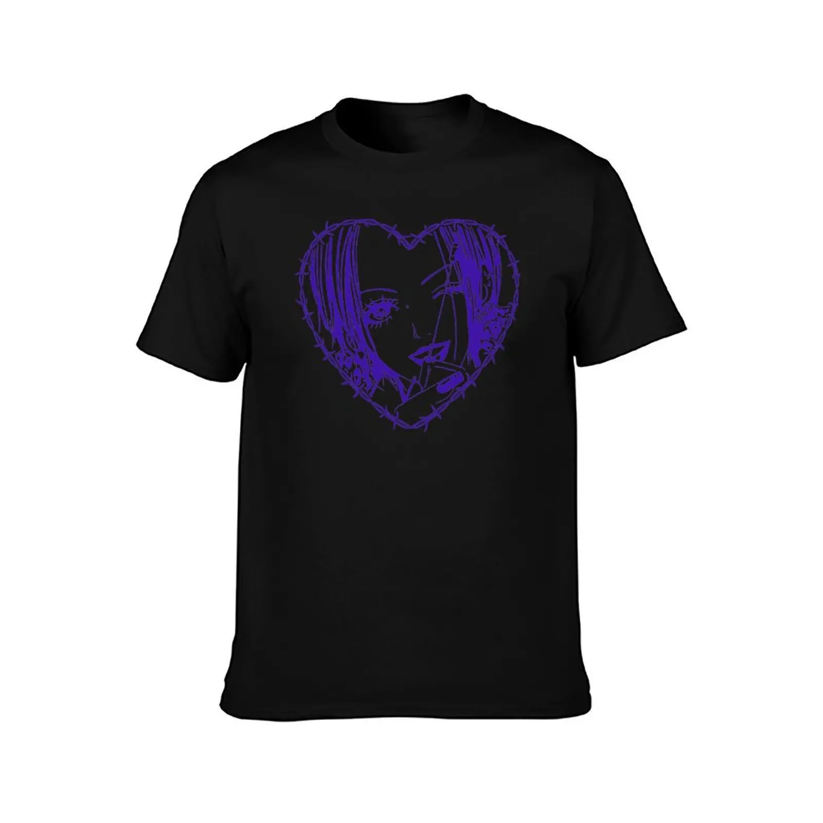 Tangled Passion: Nana Osaki's Barbed Wire Heart T-Shirt Big and Tall Basic Tee Shirt T-Shirt