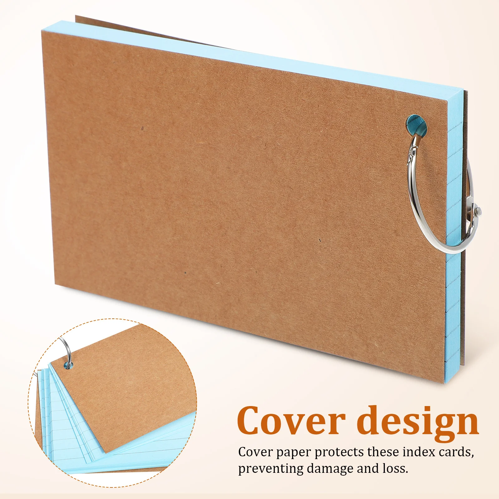 

150Pcs American Style Index Notes Ruled Flash Cards Double Sided Colored Index Cards with Rings for Studying Learning and