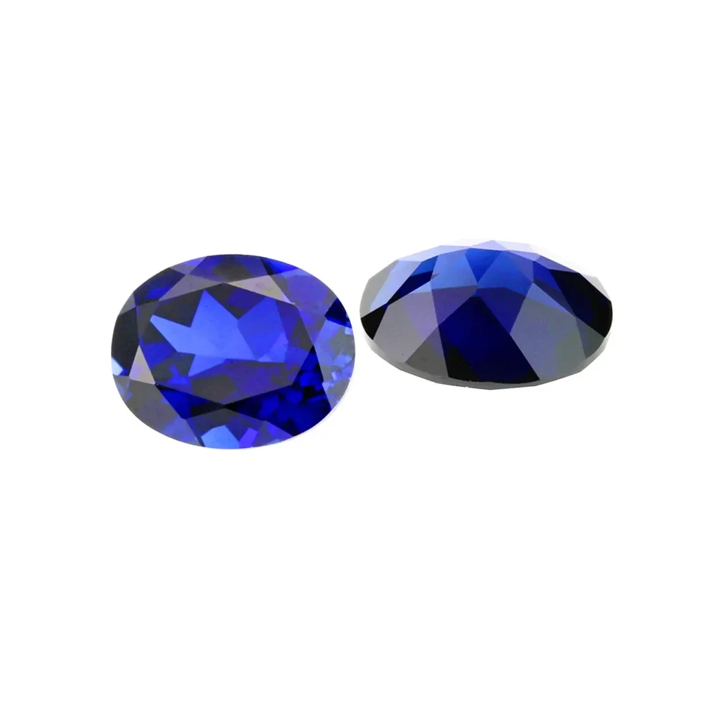 Grade AAA Cutting Oval Faceted Egg Shape Sapphire Multiple Sizes to Choose