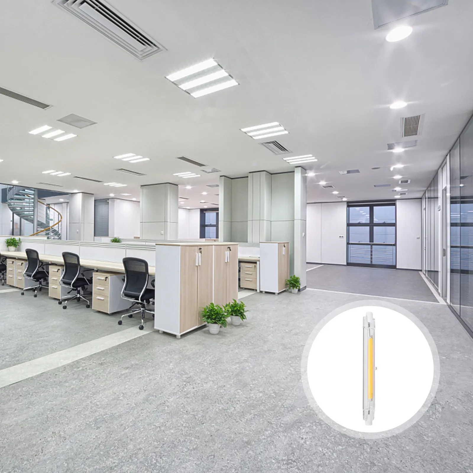 

10W 118Mm LED Light Tube R7s Base Double Ended Bulb Equivalent to Halogen Full Brightness Low Power Consumption 220V Warm White