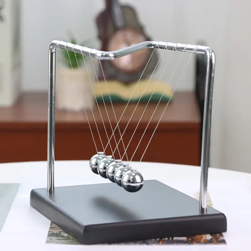Newton's Cradle Balance Balls Metal Desk Toy Office Home Decor Stress Relief Pendulum Physics Science Modern Educational Gift