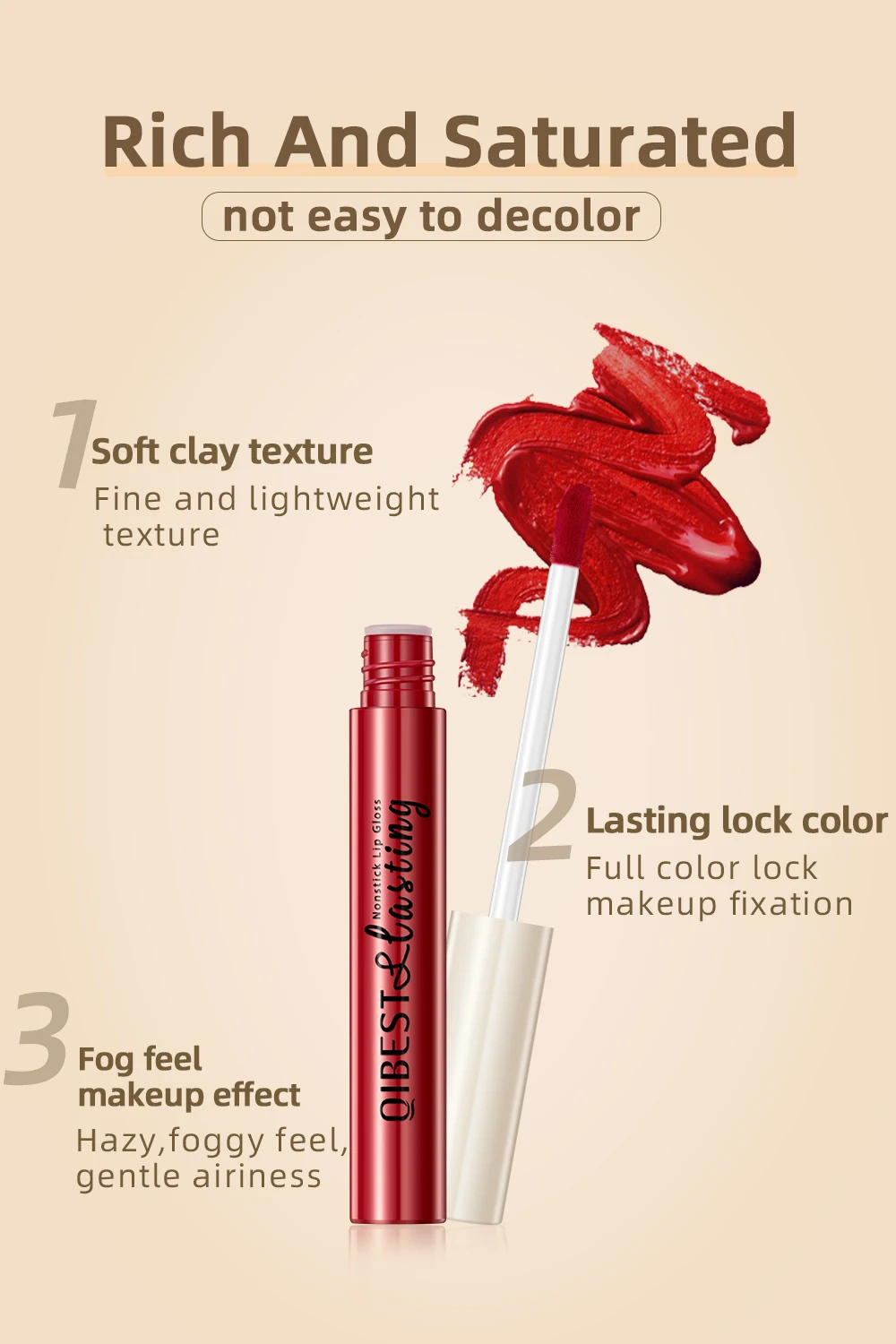 QIBEST 12 Colors Matte Liquid Lipstick Sets Lip Gloss Waterproof Long Lasting Sexy Red White Black Nude Lipgloss Makeup Sets