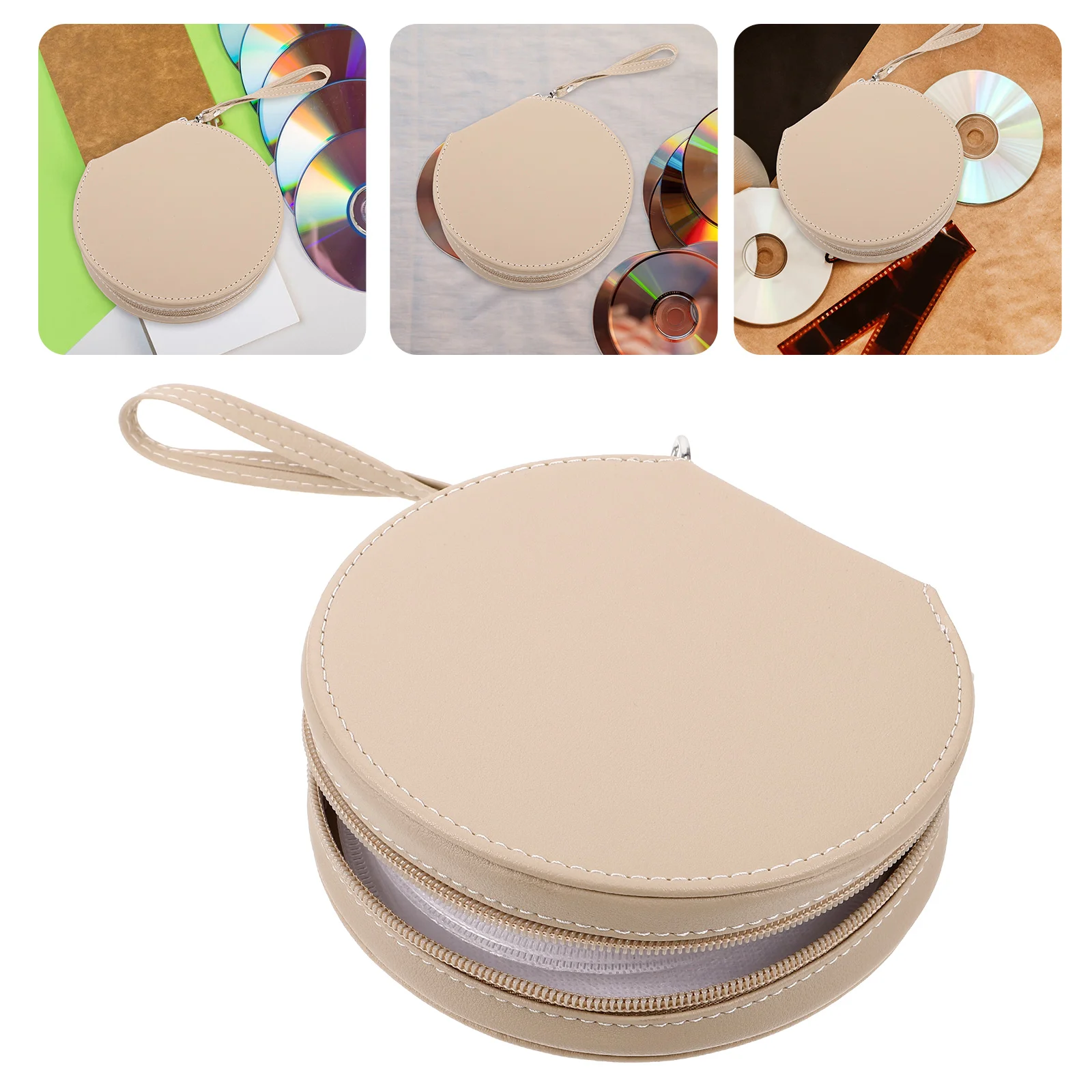 

Car CD Package Disc Organizer Dvd Case Holder Portable inside The Storage Bag Pu Travel Cases