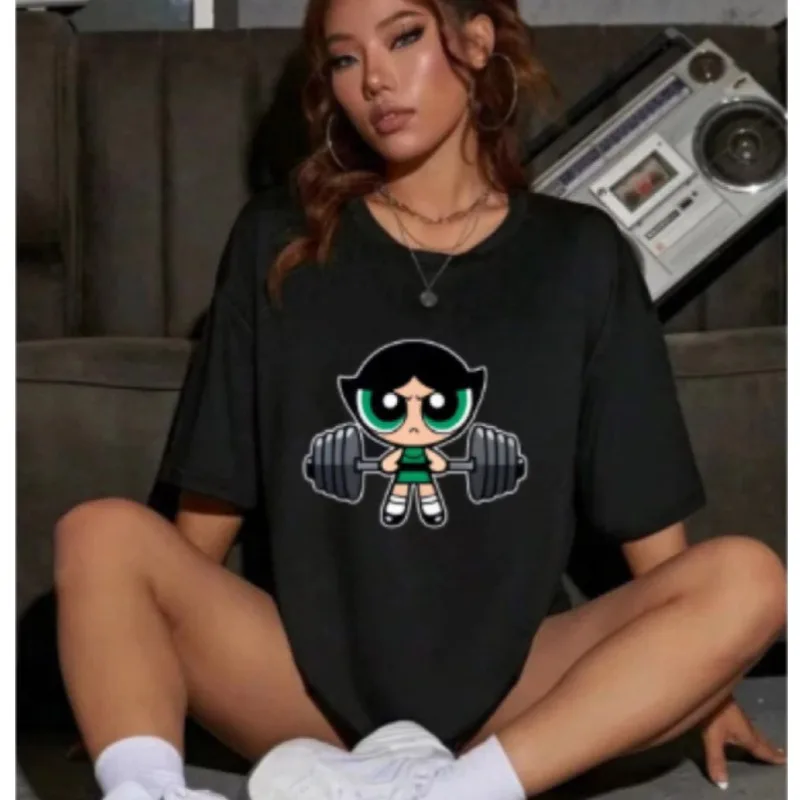 Girls Super Powerful Blouse Training Streetwear T-shirt Women's Shirt Academy Gym Fitness T-shirt