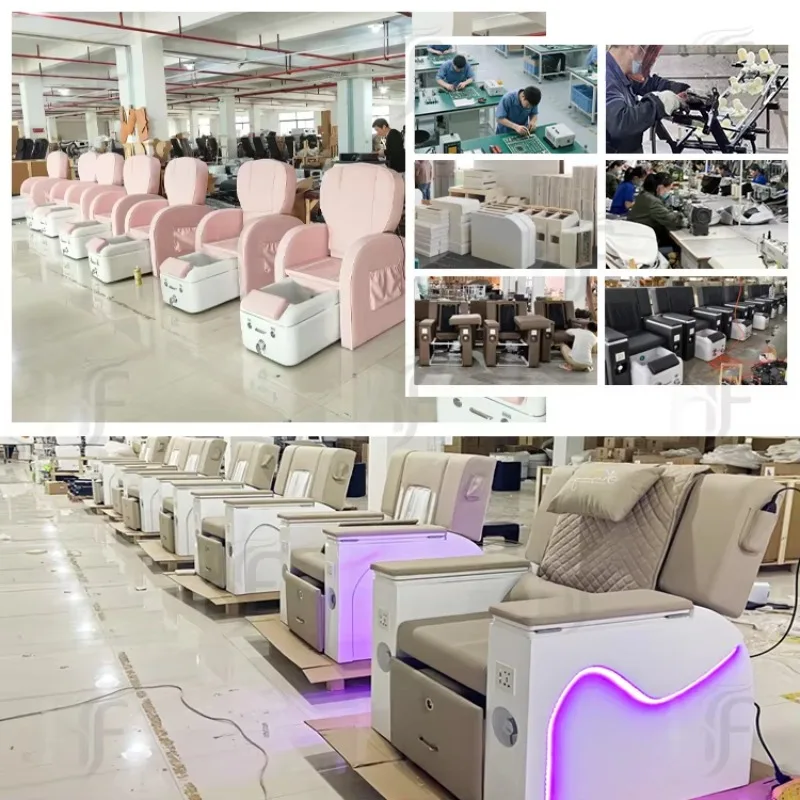 No Plumbing Pedicure Chair with Massage Electric Beauty Foot Massage Foot Bath Multifunctional Reclining Pedicure Chair