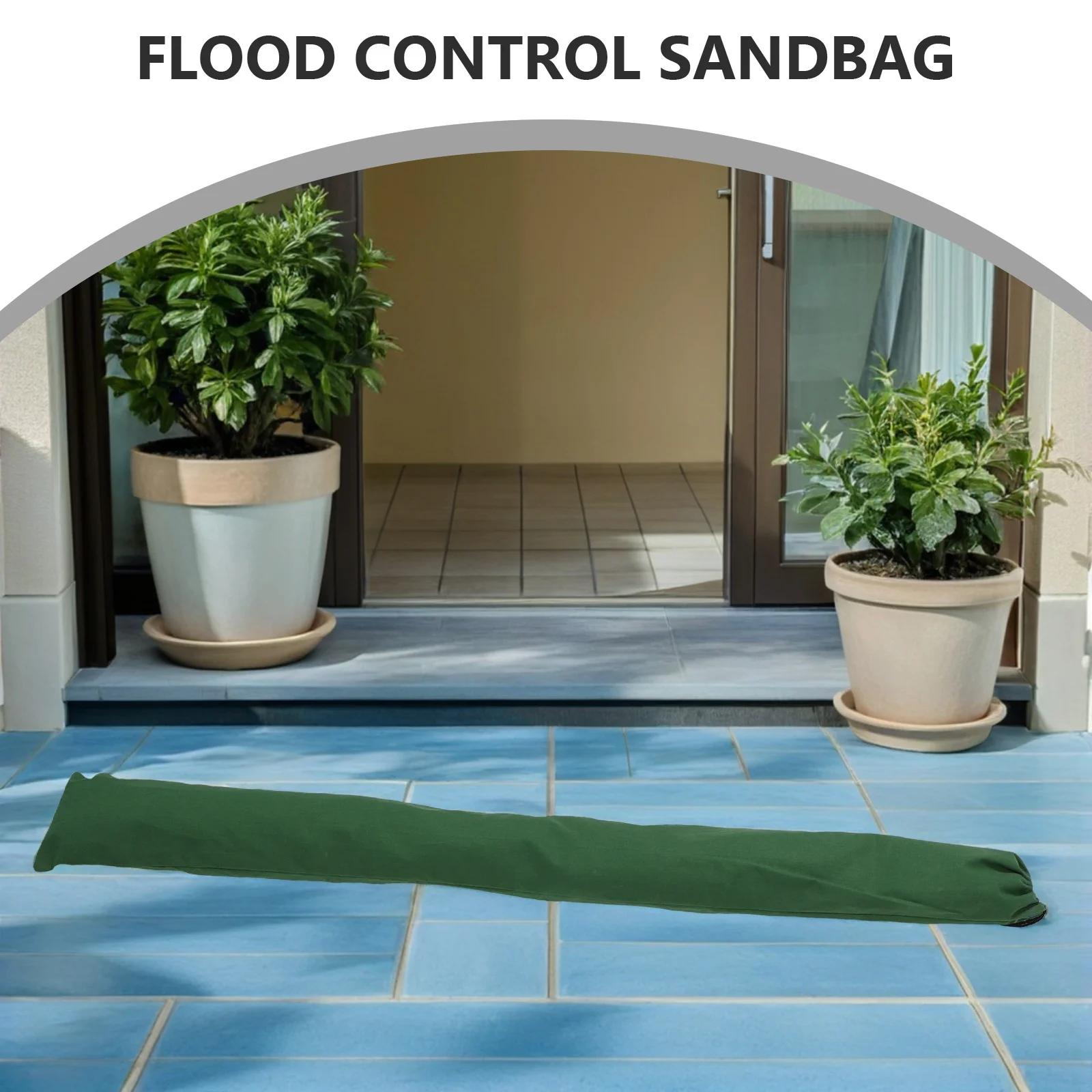 2Pcs Flut Prävention Sandsäcke Leinwand Heavy Duty Wiederverwendbare Elastische Band Tür Garage Keller Wasser Barriere Flut Control Rohr