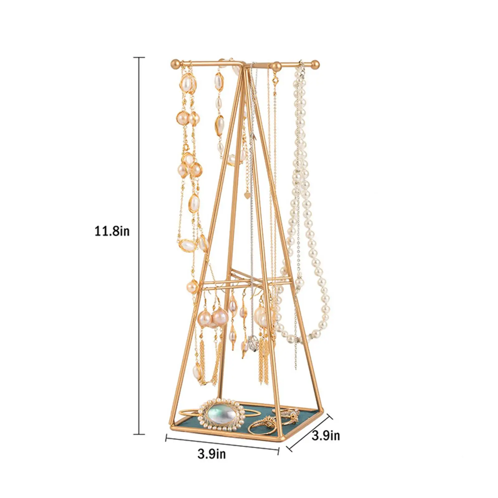 

Подставка-органайзер для ювелирных изделий, полированный подарок, золотой для браслетов, ожерелий, колец