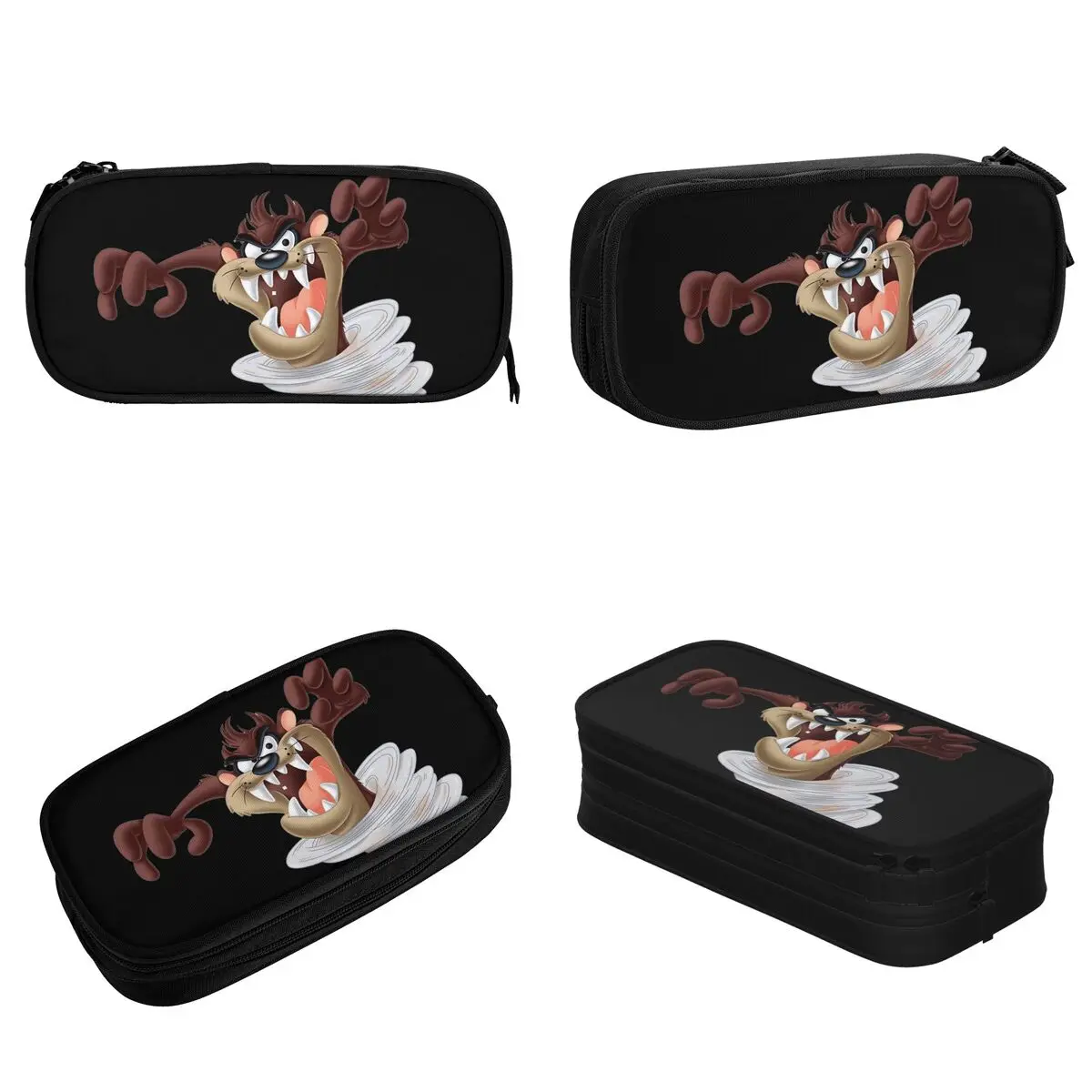 TAZ Cartoon Tasmanian Devil Pencil Cases Pen Bags Girl Boy Large Storage Office Cosmetic Pencil Box