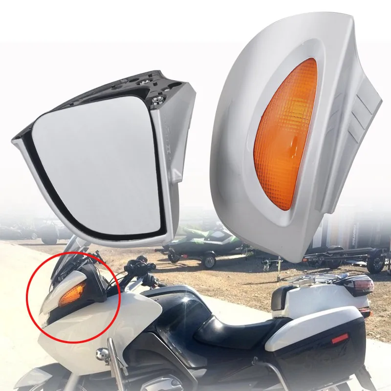 Motorcycle Side Rear mirrors ABS plastic Rearview W/Turn signal Lens Fits For BMW R1100RT R1150RT R1100 RT RTP R1150 RT