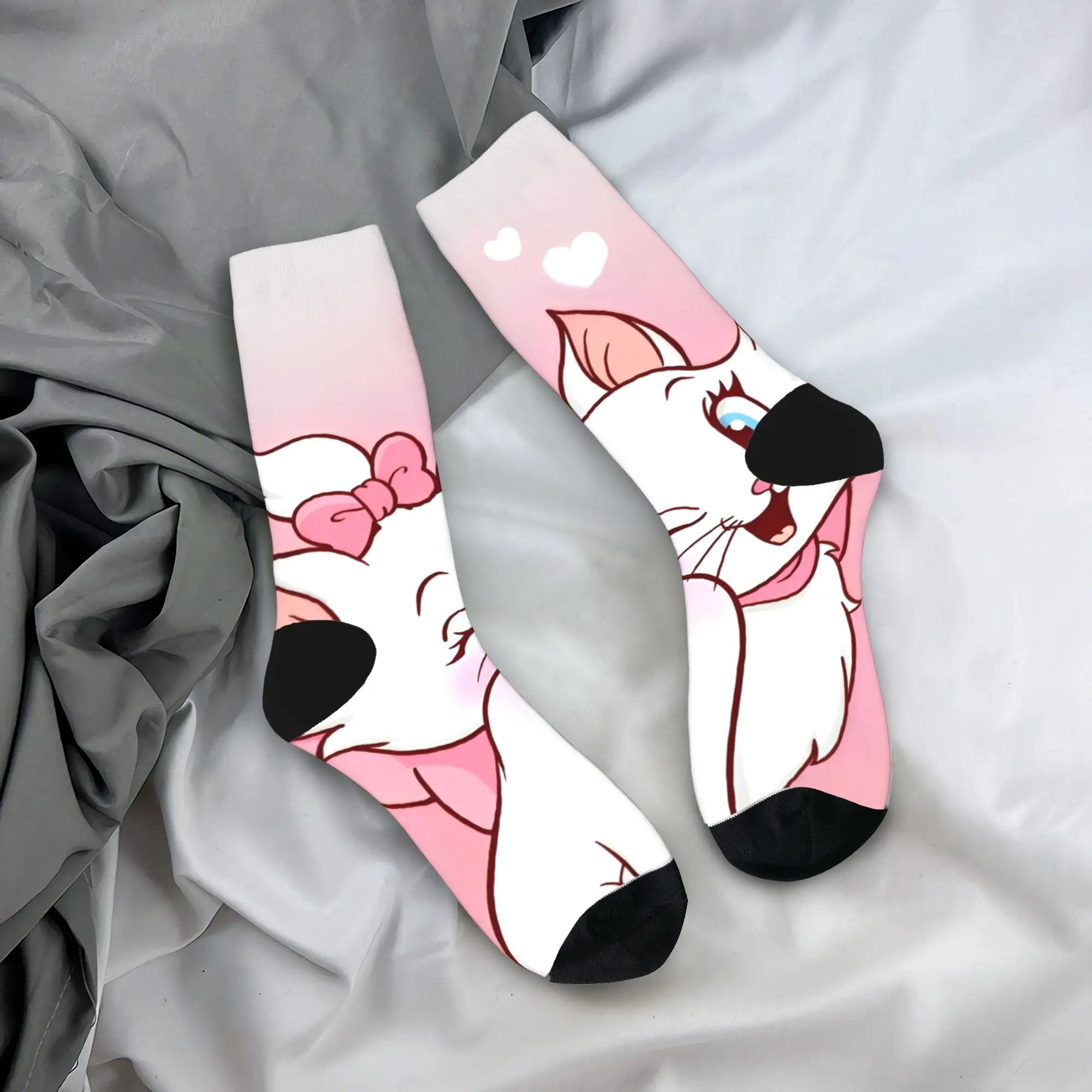 

Чулки с героями мультфильмов «Мария кота», женские и мужские носки, теплые мягкие забавные носки, осенние нескользящие носки для скалолазания, подарок на заказ