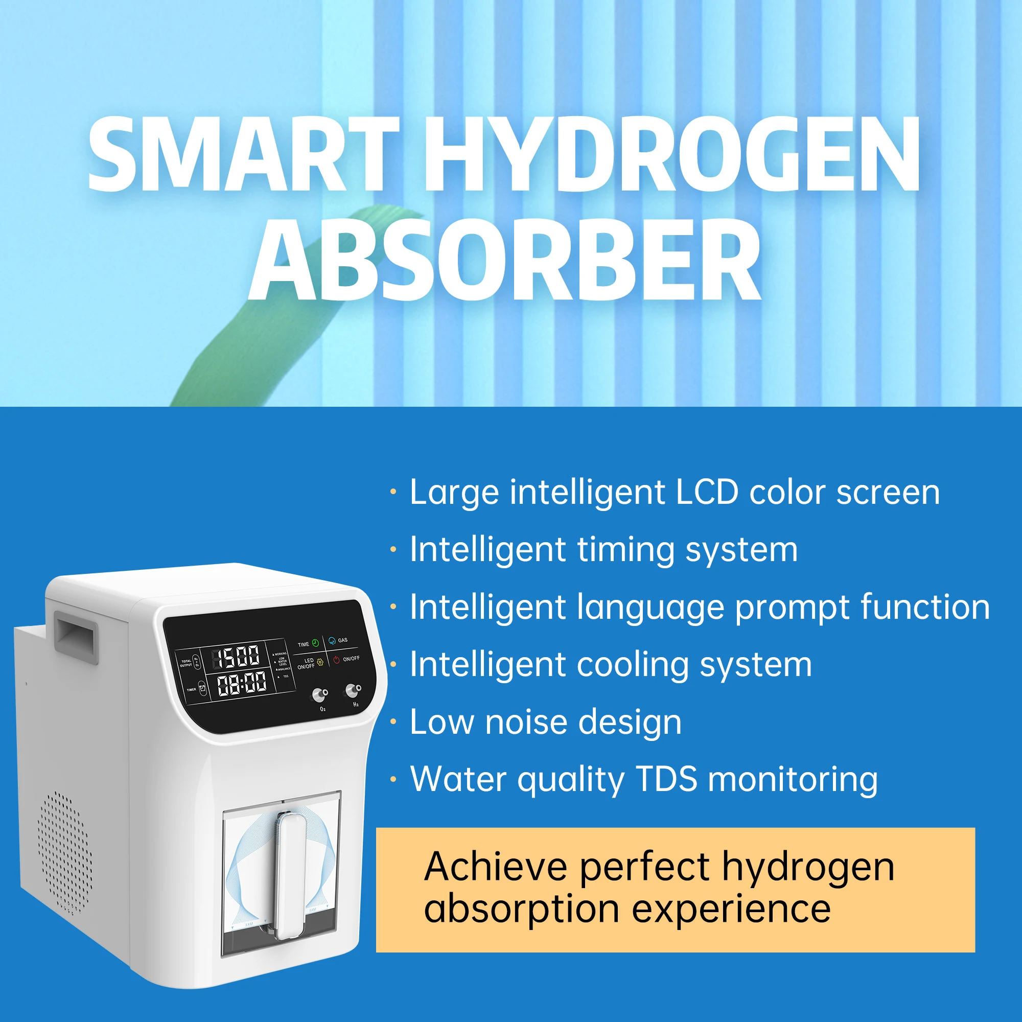 1500 مللي مزيج الهيدروجين مولد الأكسجين استنشاق المؤين 1000H2 + 500O2 الهيدروجين لتنقية المياه عالية النقاء H2 منخفضة الضوضاء SPE/PEM #6