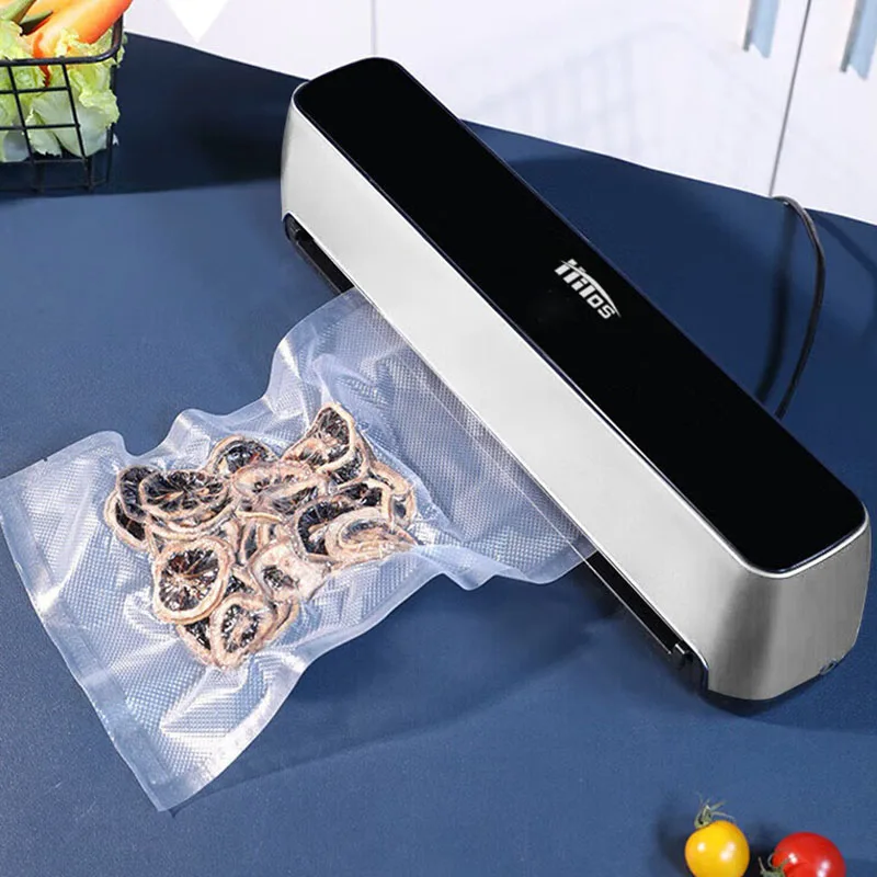 Food Vacuum Sealer Automatic Hands Free Pressing Vacuum Packaging Machine For Food Household Vacuum Sealing 10pcs Packaging Bags