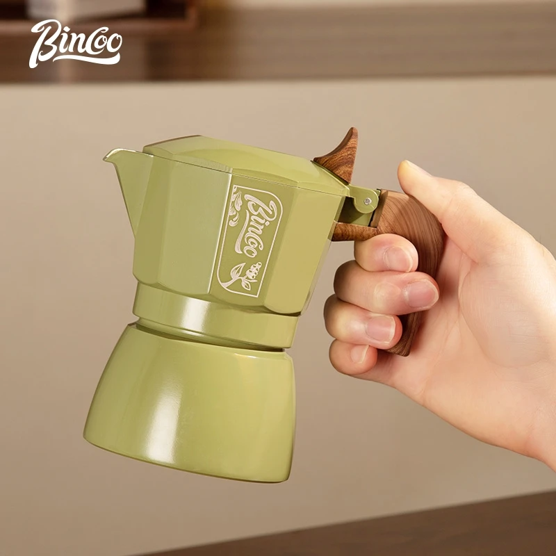 Bincoo válvula dupla moka pote doméstico concentrado pequeno americano latte conjunto de cafeteira espresso utensílios de café