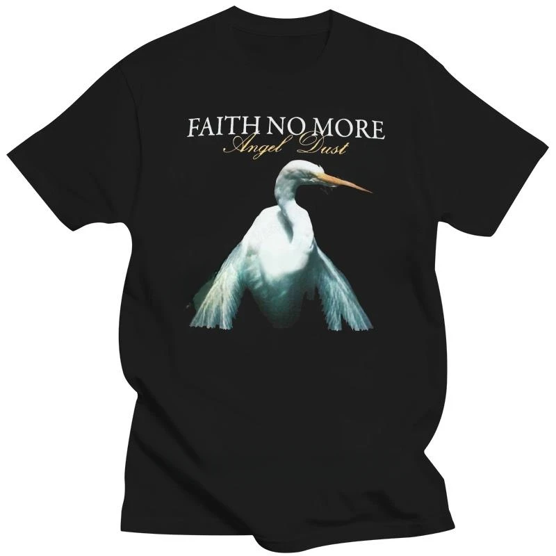 New black short sleeve men top FAITH NO MORE ANGEL DUST MENS BLACK T SHIRT MIKE PATTON MR.BUNGLE FANTOMAS unisex tee-shirt 2024